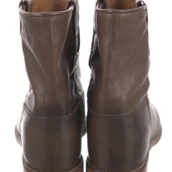 Distressed Leather Ankle Boots - Picture 4 of 5